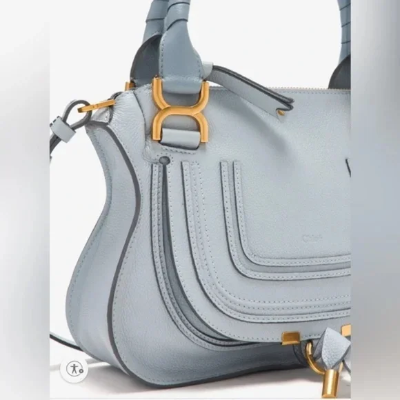 Chloe small Marcie leather bag storm blue EUC - Picture 2 of 16